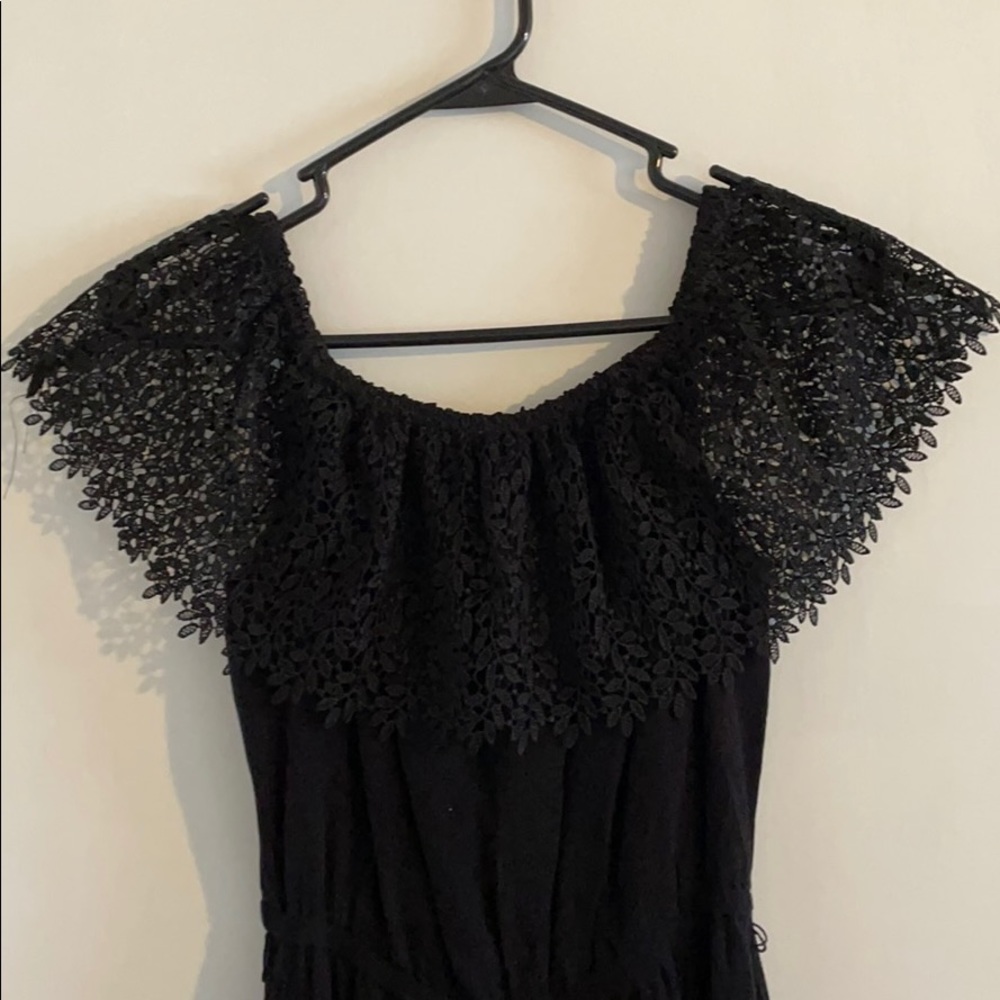 Long Black off the Shoulder Dress